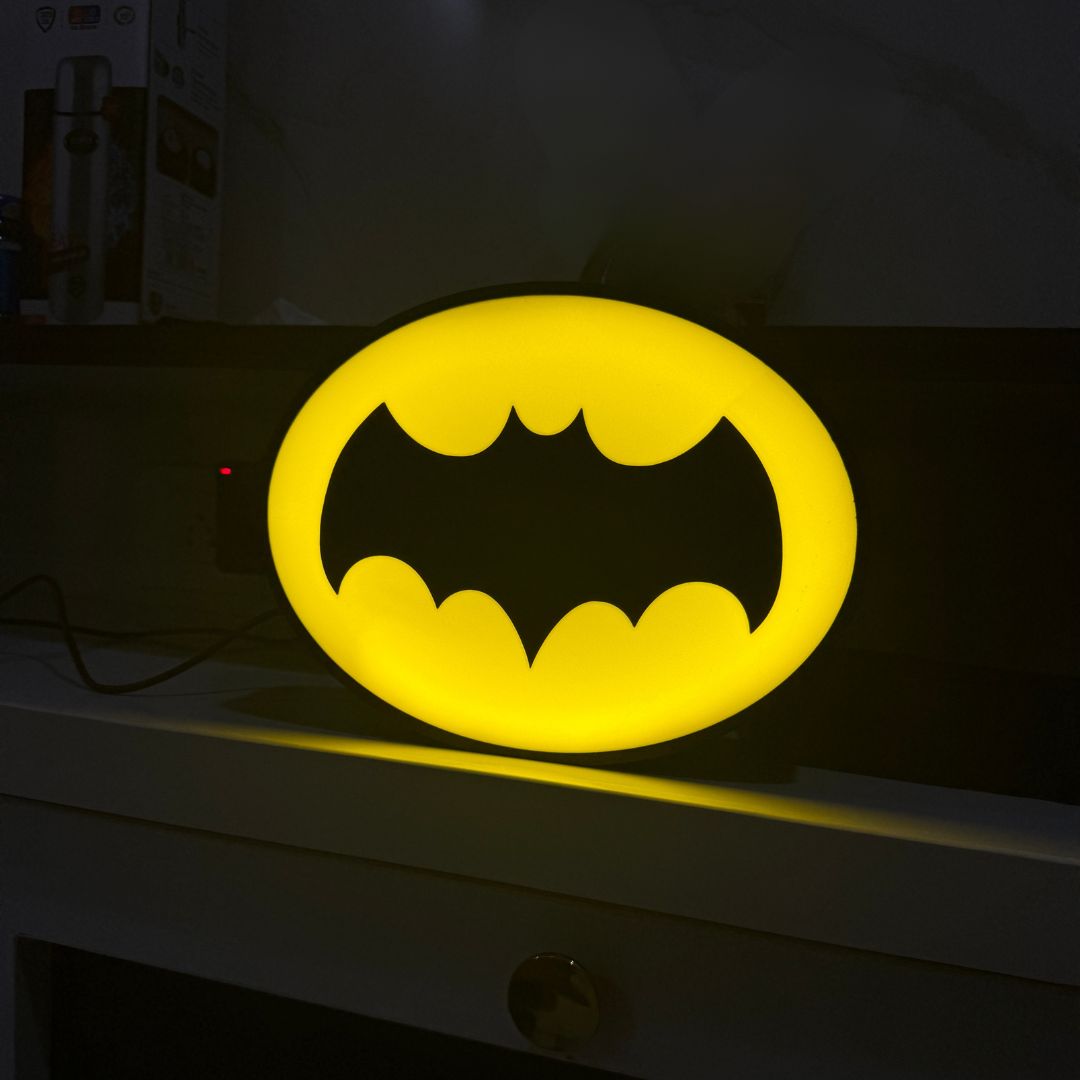 Dark Knight's Legacy: A Bat-Signal Lightbox